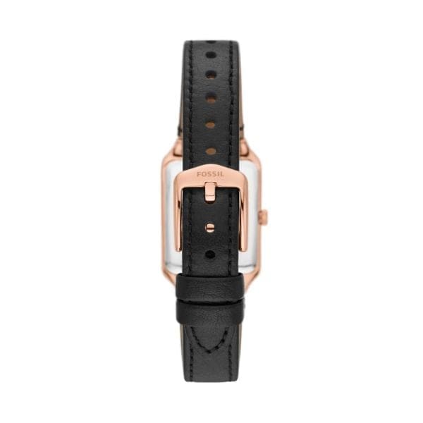 FOSSIL Ladies Raquel Black LiteHide™ Leather Watch ES5310 - Image 3